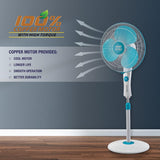 USHA Maxx Air Ultra Pedestal Fan | 400MM Sweep Size | 1350 RPM | Aerodynamic Blade Design for High Air Delivery