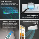 Godrej 1.4 Ton 3 Star, 5 Years Comprehensive Warranty, AI Powered, 5-In-1 Convertible Cooling, Inverter Split AC (Copper, 2025 Model, Heavy duty cooling at 52 °C Models SIC 17TTC3 RYQ, White)