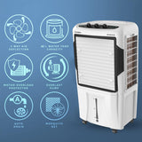 Crompton Optimus 80L Desert Air Cooler with Honeycomb Pads, Auto Fill & 4-Way Air Deflection