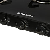 Faber Jumbo 3 Brass Burner Cooktop | 1 Jumbo, 1 Medium, 1 Small | Drip Tray | Toughened Glass | Manual Ignition | Ergonomic Knobs | Anti-Leak Tech | Powder Coated Frame | Jumbo 3BB BK