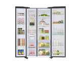 Samsung 653 L, 3 Star, Frost Free, Double Door, Convertible 5-in-1 Digital Inverter, Side By Side AI Enabled Smart Refrigerator with WiFi (RS76CG8103B1HL, Black Matte/Black DOI)