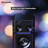 Panasonic SC-UA30GW-K Party Speaker, 300 W RMS, Bluetooth, USB, AUX, FM Radio, USB, Full Karaoke, Airquake Bass, Portable with Handle, 2 mic Jacks (Black)