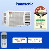Panasonic 1.5 Ton 4 Star Fixed Speed Window AC (Copper Condenser, PM 0.1 Filter, Powerful Mode, CW-XN184AM, White)