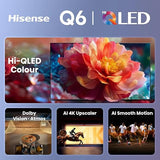 Hisense 50Q6S 50 Inch 4K Ultra HD Smart QLED TV, Dolby Vision, Dolby Atmos, VIDAA U9 Smart OS