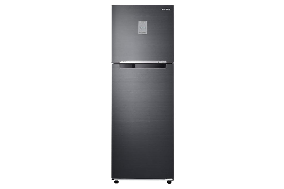 Samsung 256 L, 2 Star, Convertible, Digital Inverter with Display Frost Free Double Door Refrigerator (RT30C3732B1/HL, Black Matt)