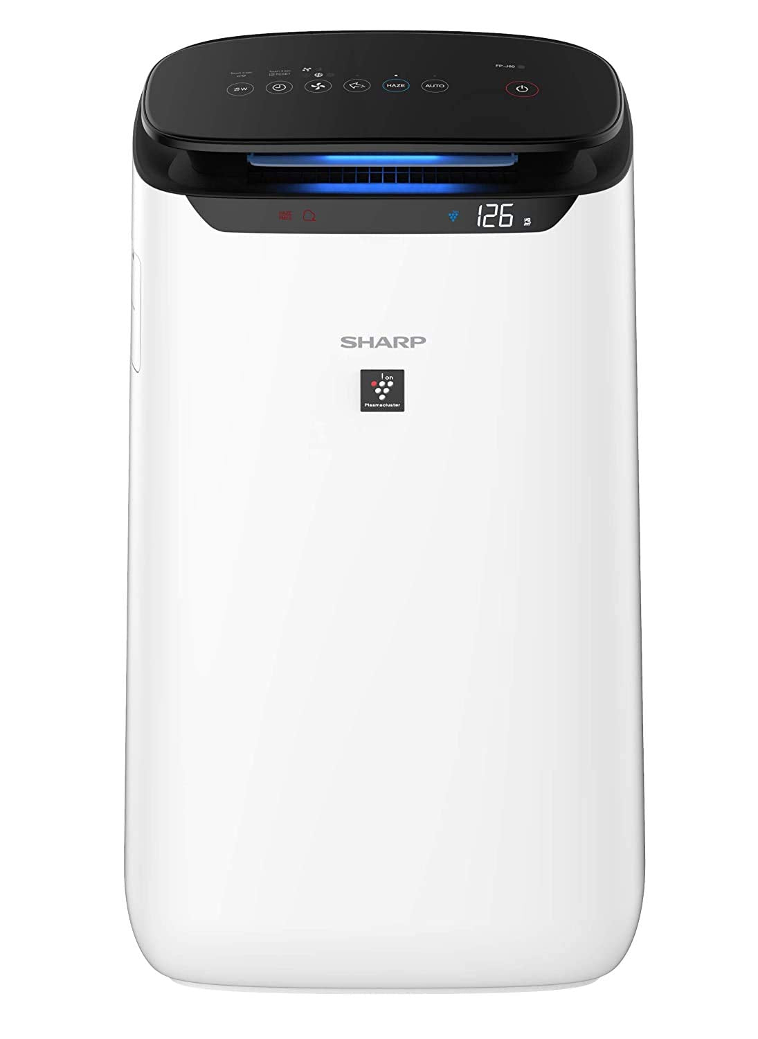 SHARP Room Air Purifier Fp-J60M-W With High Density Plasmacluster Ion Technology, Haze Mode, Sleep Mode And Anti-Pollen Mode | Coverage Area: Upto 550 Ft², White