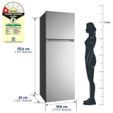 Electrolux 341L 1 Star AI AutoSense Inverter Frost Free Double Door Refrigerator, GreenZone AHC Technology, Sphere Ice Tray, UltimateTaste 700, ETM3400L-S, Brush Neutral Steel
