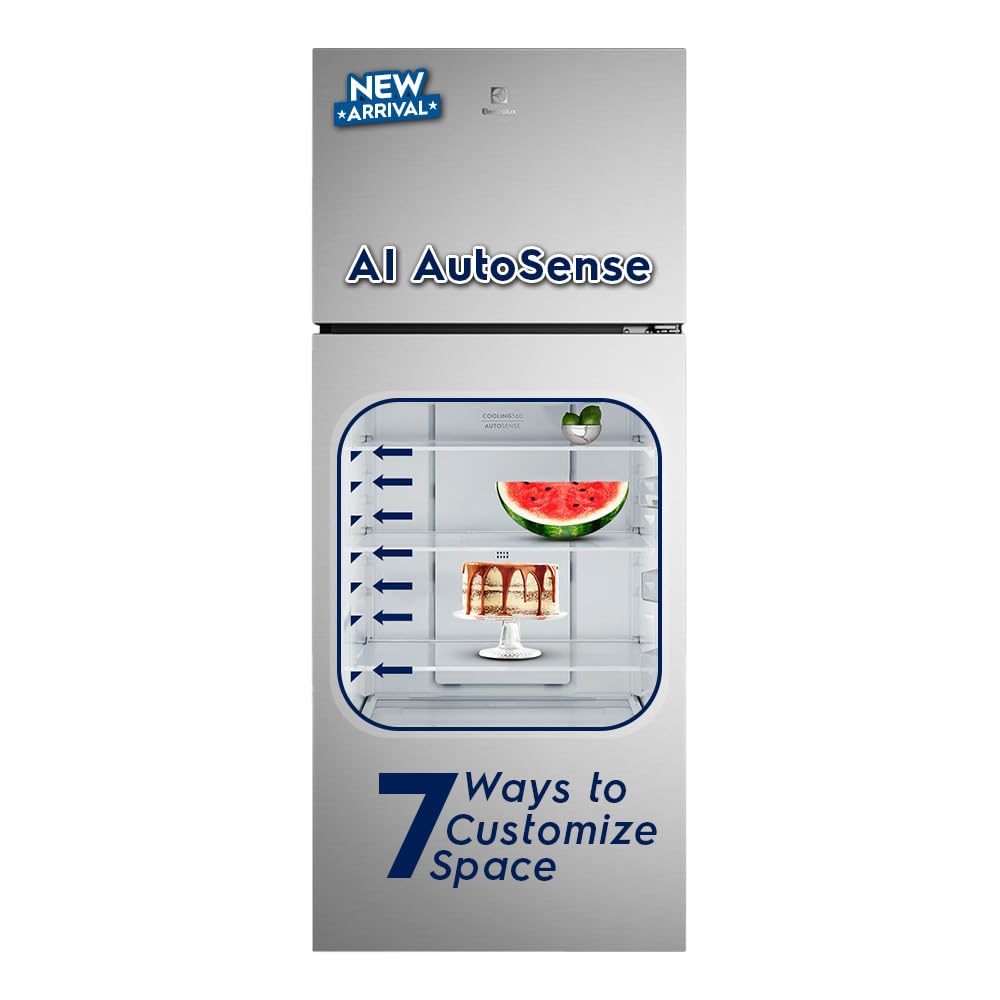 Electrolux ETM4302C-S 431L Frost Free Top Mount Refrigerator | Inverter Compressor | AI AutoSense | Silver