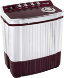 Voltas Beko 7 Kg 5 Star Semi Automatic Top Load Washing Machine with Collar Scrubber, 1350 RPM – Burgundy – WTT70DLIM/BRSSWH5POD