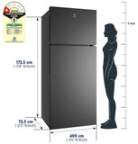 Electrolux 431L 1 Star Double Door Refrigerator with AI AutoSense, GreenZone AHC Technology, Frost Free, Inverter Compressor, Sphere Ice Tray, UltimateTaste 700, ETM4302C-B, Charcoal Black