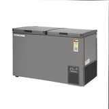 Voltas 295 Litres, 4 star Convertible Double Chest Freezer With Roller Wheels (CVF320DA4-P-PL, Grey)