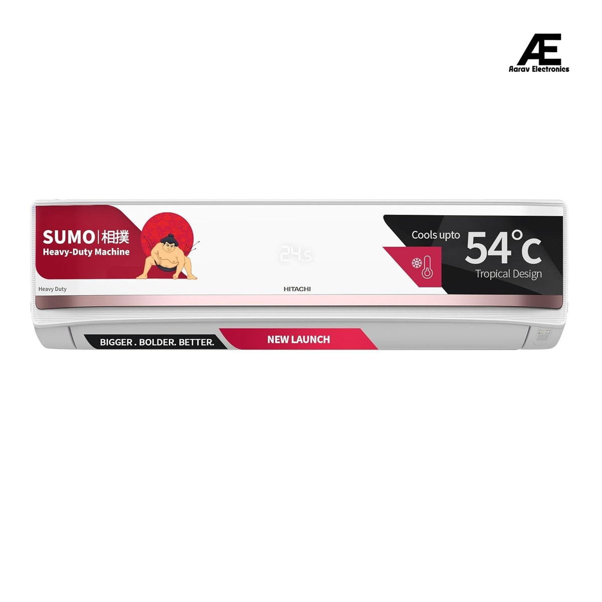 Hitachi 2 Ton 3 Star Heavy Duty Smart Inverter Split AC (Copper, Wi-Fi, Long air throw, Smart View Display, ice Clean, Hybrid Convertible, Anti-Bacterial Mesh Filter, RAS.Y324PCDISL, White)