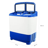 Panasonic 8 kg 5 Star Semi-Automatic Top Loading Washing Machine with Powerful Motor (NA-W80B5ARB, Blue, Active Foam System)