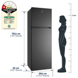 Electrolux 341L 1 Star AI AutoSense Inverter Frost Free Double Door Refrigerator, GreenZone AHC Technology, Sphere Ice Tray, UltimateTaste 700, ETM3400L-B, Matte Charcoal Black Steel