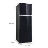 Whirlpool 265 L 2 Star Frost-Free Double Door Refrigerator (NEOFRESH GD PRM 278 2S, Crystal Black, Glass Door)