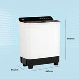 Haier 8.5 kg, 5 Star, Anti-Bacterial Vortex Pulsator, Softfall Technology, Semi-Automatic Top Load Washing Machine – HTW85-178BKN1