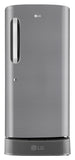 LG 210 L, 5 Star, Smart Inverter Compressor, Direct Cool Single Door Refrigerator (GL-D231APZU, Shiny Steel, Base stand with drawer &amp; Moist 'N' Fresh)