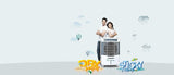Voltas Mega 70 Desert Air Cooler - 70 Litres, White and Gray