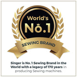 Singer Talent 3321 Automatic Zig-Zag Electric Sewing Machine with 21 Built-in Stitches (White) with 70 W Powerful motor &amp; Feed dog with 106 Teeth in 6 Rows - Get Free Online Interactive Master Class