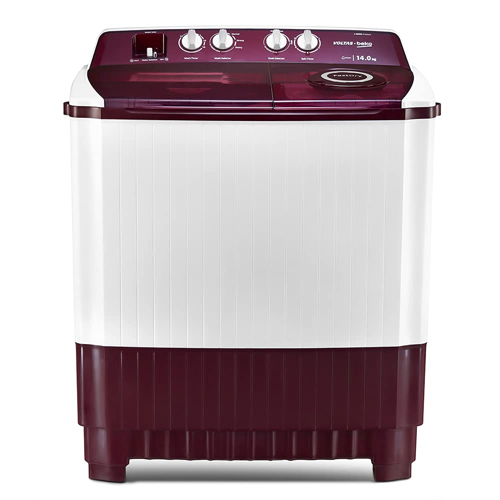 Voltas Beko WTT140ABRT 14 kg Semi Automatic Washing Machine (Burgandy)