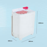 Haier 8.5 Kg 5 Star Voltex Pulsator Semi-Automatic Top Load Washing Machine (HTW85-178, Red Rose)