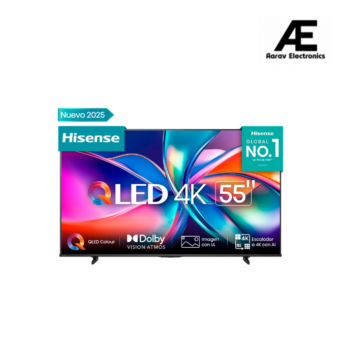 Hisense Tornado 139 cm (55 inches) A7Q Series 4K Ultra HD QLED Smart LED TV (Dolby Audio, Voice Control 55A7Q (Black)