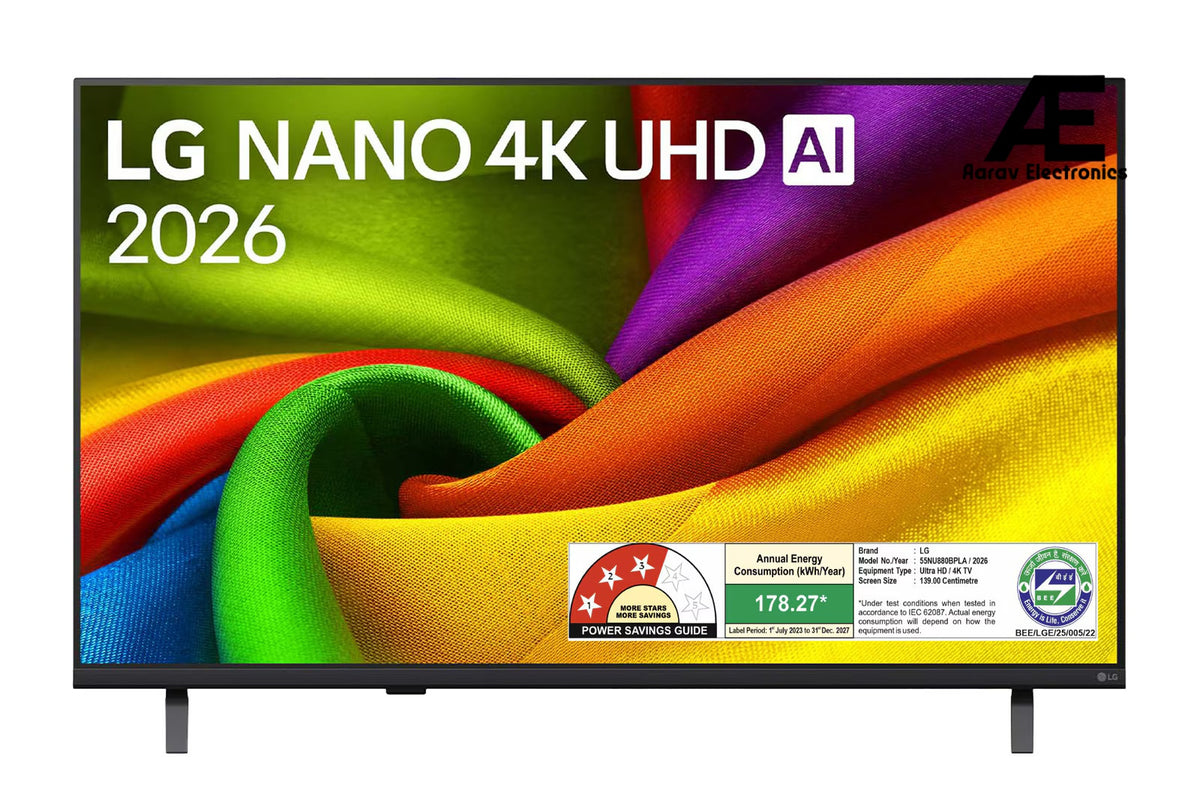 LG 139 cm (55 Inch) NANO 4K UHD Smart TV – 55NU880BPLA | α7 AI Processor 4K Gen9 | HDR10 Pro | 2026 Model
