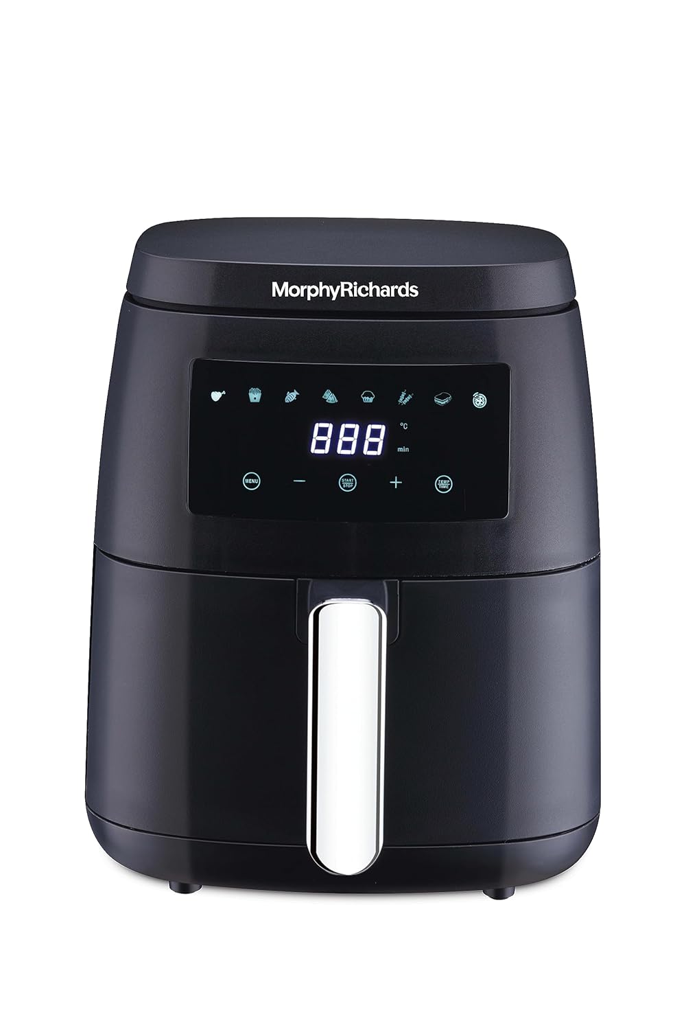 Morphy Richards Digital Air Fryer for Home | 5L Capacity | 1500W | Digital Control | Dual Fan Tech | Adjustable Time &amp; Temp | Voltage Protection | 2-Year Warranty | Black