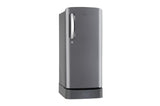 LG 185 L Single Door Refrigerator with Base Stand Drawer, Smart Inverter Compressor, Shiny Steel, 5 Star,(GLD1956ZAPZ)