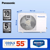 Panasonic 7 in 1 Convertible 1.5 Ton 3 Star Inverter Split AC (2024 Model, Copper Condenser, Ag Clean Plus Filter,With Eco Tough CS/CU-KU18AKY)