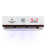 Lloyd 1.5 Ton 5 Star Inverter Split AC (5 in 1 Convertible, Anti Corrosion Coating, Copper, PM 2.5 Filter, White with Chrome Deco Strip, GLS18I5KWEGW)