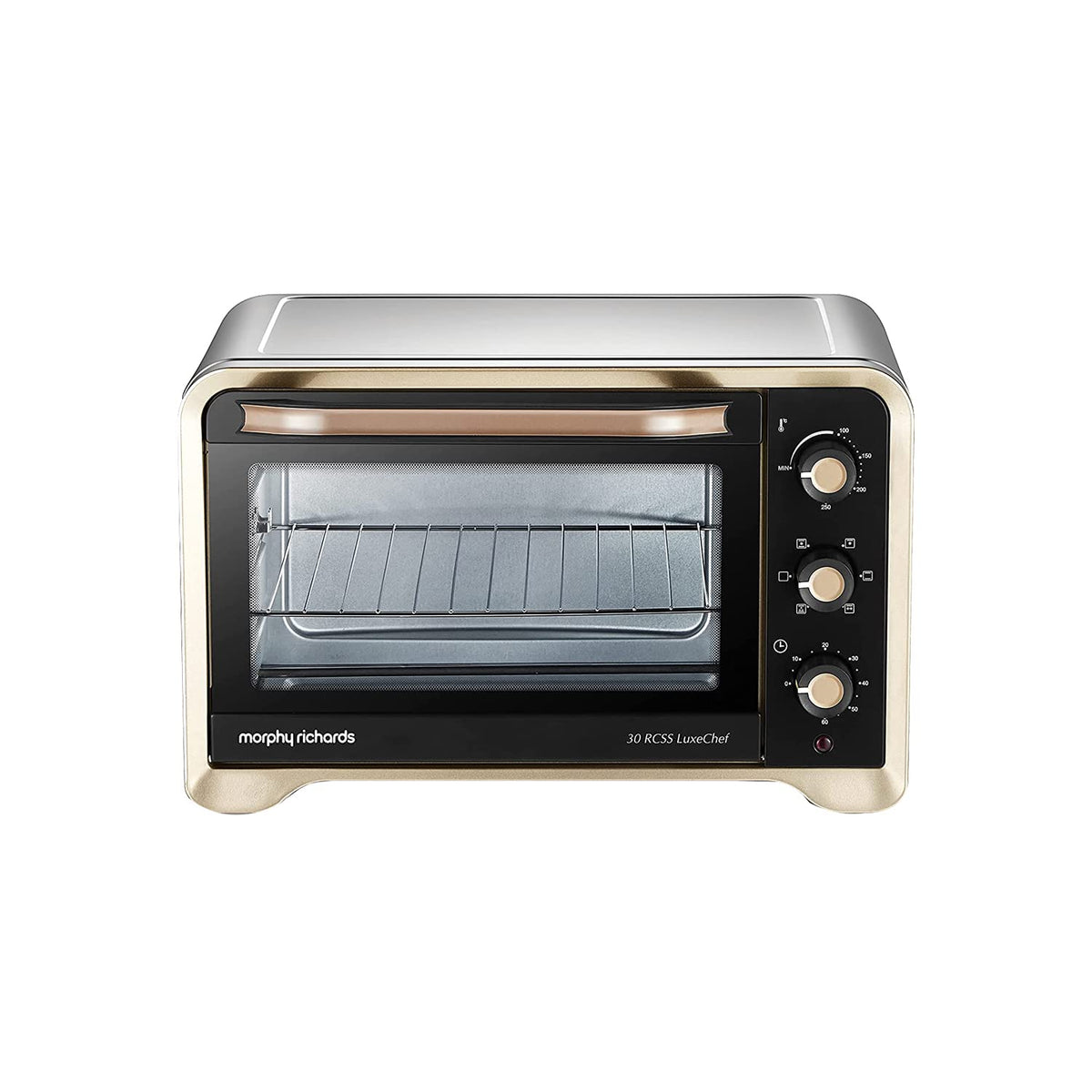 Morphy Richards 30Rcss Otg Oven For Kitchen|30 Litre Oven Toaster Griller|Convection Fan&amp;Rotisserie Function|Stainless Steel Oven|Temperature Control|2-Yr Warranty By Brand|Gold&amp;Black,1600 Watts