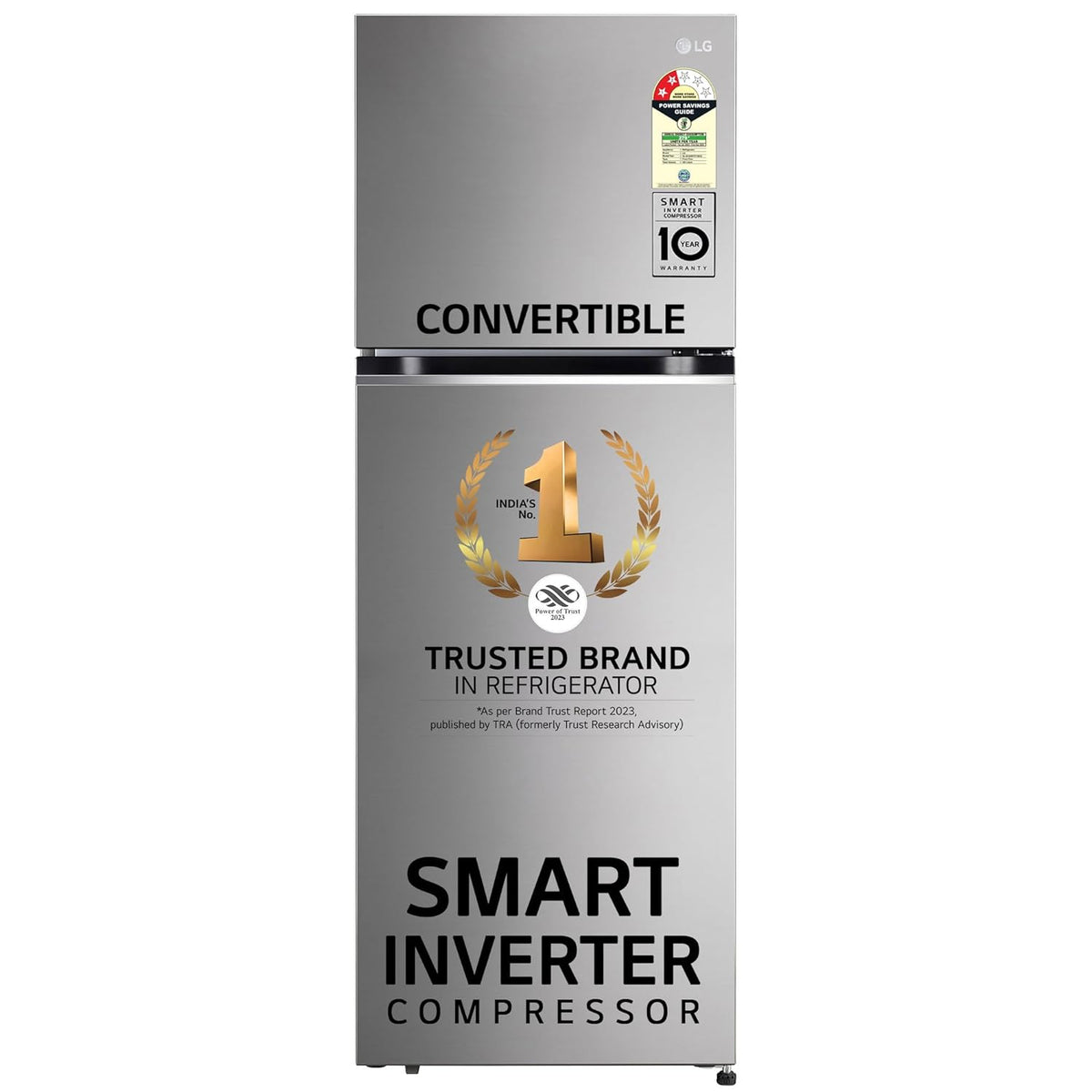 LG 322 L 2 Star Frost-Free Smart Inverter Double Door Refrigerator (GL-S342SPZY, Shiny Steel, Convertible &amp; Multi Air Flow)