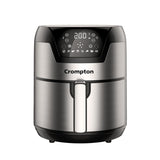 Crompton NourisPro DG 4.5 Ltr Digital Air Fryer with Quick Fry Technology | 1500 Watts | Double Inner Bowl for Easy Cleaning | 8 Indian Preset Menus | Free Accessories