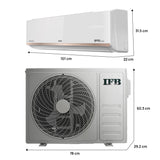 IFB 2025 Model Silver Star Series 2 Ton 3 Star Split AC with HD Compressor, AI, Dual Gold Fin, Nano Tek Coating &amp; 8-in-1 Flexi Mode – White (CI223SS32RGN1, Copper Condenser)