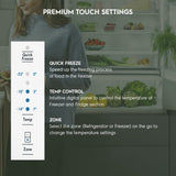 Electrolux 565L 3 Door Side by Side Refrigerator, Bottom Mount Freezer, GreenZone, QuickFreeze, XL Door Bins, Cooling360, French Door, Inverter, UltimateTaste 600, EHE5600D-B, Charcoal Black