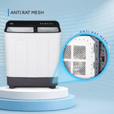 Haier 8.5 kg, 5 Star, Anti-Bacterial Vortex Pulsator, Softfall Technology, Semi-Automatic Top Load Washing Machine – HTW85-178BKN1