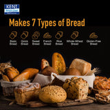 Kent Atta and Bread Maker for Home, Fully Automatic With 19 Pre-set Menu, 550w 16010 (Steel Grey)