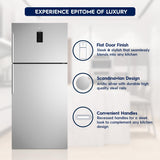Electrolux 573L Frost Free Inverter Double Door Refrigerator, Top Freezer, TasteLockAuto &amp; TasteGuard Technology, Arctic Silver Steel, UltimateTaste 500, ETE5700C-A