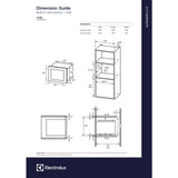 Electrolux 30L 60cm Built-In Combination Microwave Oven with 14 Functions, UltimateTaste 900, Black, Glass, EMSB30XCF