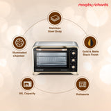 Morphy Richards 30Rcss Otg Oven For Kitchen|30 Litre Oven Toaster Griller|Convection Fan&amp;Rotisserie Function|Stainless Steel Oven|Temperature Control|2-Yr Warranty By Brand|Gold&amp;Black,1600 Watts