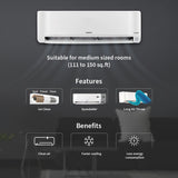 Hitachi 1.5 Ton 3 Star Xpandable+ Inverter Split AC (100% Copper, 4-Way Swing, ice Clean, Dust Filter, 3400SXL RAS.D318PCCIBS, White)