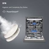 IFB 16 Place Settings â€ŽHot water wash Free Standing Dishwasher (Neptune VX2 Plus, Inox Grey, In Built Heater with Turbo Drying, Perfect for Indian Utensils) (Open Box / Without Box)