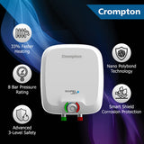 Rapid Jet Plus 6L 5 Star Rated Storage Water Heater (Geyser) with Free Installation and Connection Pipes (White)