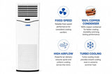 Blue Star 2 Ton 1 Star Tower Air Conditioner, Fixed Speed, 100% Copper Condenser, High Airflow, Turbo Cooling, White (VFA124AXU1P)