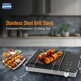 KENT Sunstar Infrared Cooktop 2000W | 3 Preset Menus | Grill Stand to BBQ &amp; Roast | Microcrystalline Glass | Digital Functions with LED Display | Adjustable Temperature Knob | SS Handle |Auto Cut-Off Visit the KENT Store