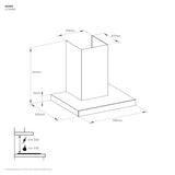 Electrolux 60cm T-Box Chimney for up to 180 sqft Kitchen, AutoClean, UltimateTaste 500, Black, ECT6281G