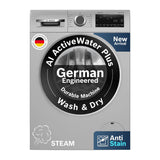 Bosch 12 kg/7 kg 5 Star Front Load Fully Automatic Washer Dryer (WNA2740SIN, Silver, AI ActiveWater, Inbuilt Heater, 1400 RPM, 2026 Model)