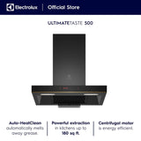Electrolux 60cm T-Box Chimney for up to 180 sqft Kitchen, AutoClean, UltimateTaste 500, Black, ECT6281G