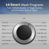 Bosch 10 kg 5 Star Front Load Fully Automatic Washing Machine, AI Active Water, Iron Steam Assist, Steam Refresh Program, Pre Soak & Pre Wash, Inbuilt Heater, Silver (WGA254ZSIN)